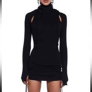 Darker Wavs Compression Ruched Mini Club Dress